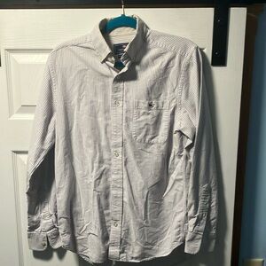 Tommy Hilfiger White Striped Casual Button Down Shirt